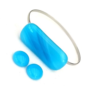 NEMESACÉL! Kék karkötő és fülbevsló szett. - ékszer - ékszerszett - Meska.hu