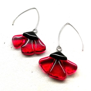 ORVOSI FÉM!  Pipacsok fülbevaló. - ékszer - fülbevaló - lógó fülbevaló - Meska.hu