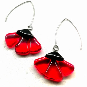 ORVOSI FÉM!  Pipacsok fülbevaló., Ékszer, Fülbevaló, Lógó fülbevaló, , MESKA