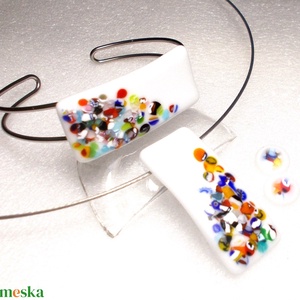 NEMESACÉL! Színek fúziója fehéren ékszerszett, ajándék névnapra születésnapra. - Meska.hu