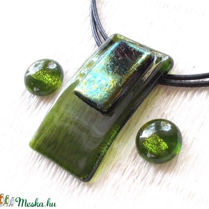 NEMESACÉL!  Olíva ragyogás ékszerszett. - ékszer - ékszerszett - Meska.hu