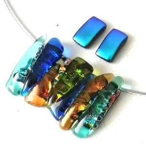 NEMESACÉL!  Szabálytalan szépség trendi dichroic ékszerszett. - Meska.hu