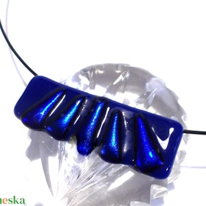  Kékek dichroic nyaklánc, ballagásra, születésnapra, névnapra.  - Meska.hu