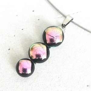  NEMESACÉL!  Magnólia dichroic nyaklánc. - Meska.hu