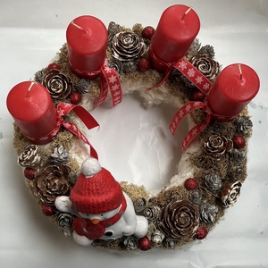 Hóemberes ádventi koszorú - karácsony - adventi díszek - adventi koszorú - Meska.hu