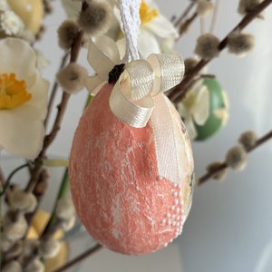 Barackvirágos húsvéti tojás - ünnepi díszek, dekorációk - húsvéti díszek és dekorációk - húsvéti tojásfadíszek - Meska.hu