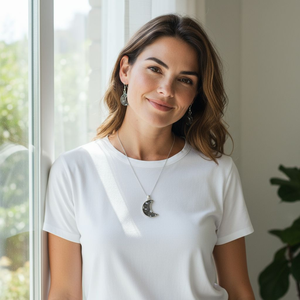 Éjszakai Kívánság  Pitypang Magos Félhold Műgyanta Ékszerszett, Fekete és Ezüst - ékszer - ékszerszett - Meska.hu