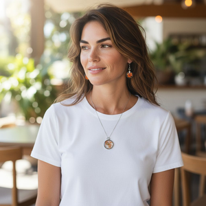 Őszi Éj Parázs  Narancssárga Virágos Műgyanta/Kaboson Ékszerszett, Fekete Alapon - ékszer - ékszerszett - Meska.hu