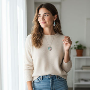 Zöld Virágálom  Rózsa Virágos Műgyanta Ékszerszett, Szív és Csepp Forma - ékszer - ékszerszett - Meska.hu