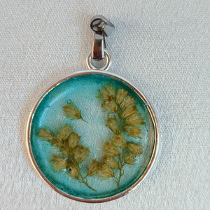 Kék Lagúna Szett: Azúrkék Műgyanta Ékszer Szett Préselt Virágokkal - ékszer - ékszerszett - Meska.hu