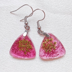 Bájos Rózsaálom Ékszerszett - Gyanta medál és fülbevaló préselt virágokkal - ékszer - ékszerszett - Meska.hu