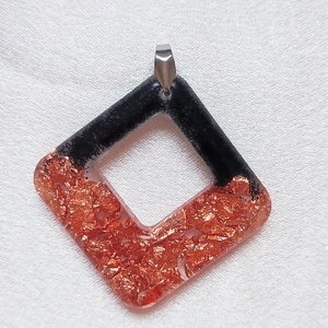 Modern Elegancia - Fekete és rézhatású gyanta geometrikus ékszer szett - ékszer - ékszerszett - Meska.hu