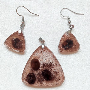 Kávé Latte - Kávészemek műgyantában, Ékszer, Ékszerszett, Ékszerkészítés, MESKA