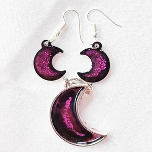 Misztikus Félhold Ékszerszett - Műgyanta medál és fülbevaló  - ékszer - ékszerszett - Meska.hu