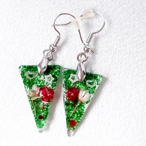 Ragyogó Karácsonyi Bogyók � Ünnepi Zöld Csillogó Gyanta Ékszerszett - ékszer - ékszerszett - Meska.hu