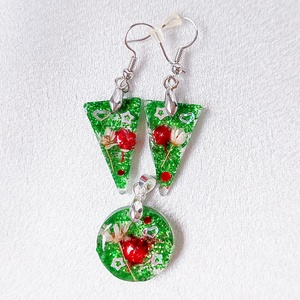 Ragyogó Karácsonyi Bogyók � Ünnepi Zöld Csillogó Gyanta Ékszerszett, Ékszer, Ékszerszett, Ékszerkészítés, MESKA