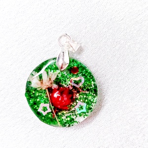 Ragyogó Karácsonyi Bogyók � Ünnepi Zöld Csillogó Gyanta Ékszerszett - ékszer - ékszerszett - Meska.hu