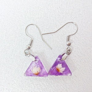 Jégvirágos Lila Álom � Hexagon medálos nyaklánc és fülbevaló Ékszer szett - ékszer - ékszerszett - Meska.hu