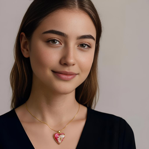 Aranyba Zárt Margaréta � 18K Arannyal Bevont Nyaklánc és Rozsdamentes acél Szív Medál - ékszer - nyaklánc - medálos nyaklánc - Meska.hu