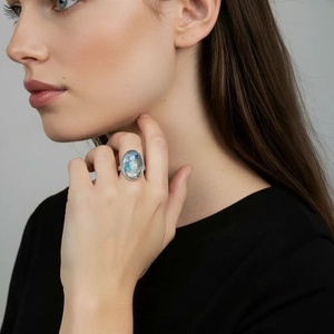 Vintage Stílusú Pillangó Gyűrű, Ékszer, Gyűrű, Üveglencsés gyűrű, Ékszerkészítés, MESKA