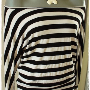 Tengerész stílus, csíkos pamut felső -  - Meska.hu