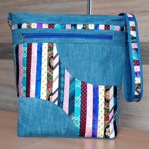 Nyakkendős farmer crossbody táska - Meska.hu