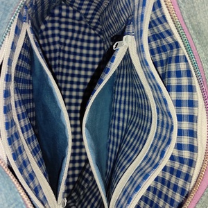 Nyakkendős farmer crossbody táska - táska & tok - kézitáska & válltáska - vállon átvethető táska - Meska.hu