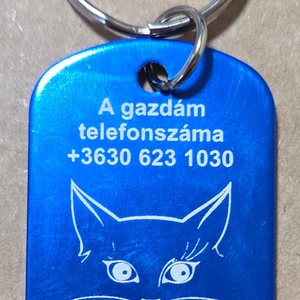 Egyedi háziállat biléta, Otthon & Életmód, Kisállatoknak, Macska nyakörv és biléta, Gravírozás, pirográfia, MESKA