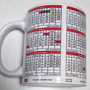 2026 Munkaidő naptár - Minden ünnep egy helyen!, Otthon & Életmód, Konyhafelszerelés, tálalás, Tálalás, Bögre & Csésze, , MESKA