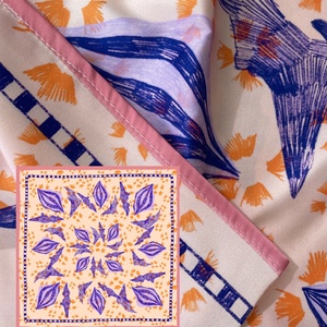 Virágos Kendő 4, Ruha & Divat, Sál, Sapka, Kendő, Kendő, Fotó, grafika, rajz, illusztráció, Festett tárgyak, MESKA