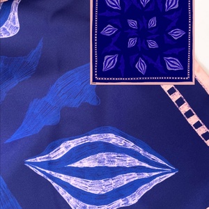 Virágos Kendő 7, Ruha & Divat, Sál, Sapka, Kendő, Kendő, Fotó, grafika, rajz, illusztráció, Festett tárgyak, MESKA