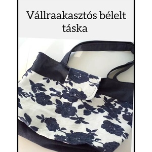 Kék és fehér színben vállraakasztós táska , Táska & Tok, Kézitáska & válltáska, Alkalmi táska, Varrás, MESKA