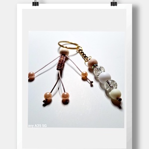 Figurás kulcstartó szép gyöngyökkel, Táska & Tok, Kulcstartó & Táskadísz, Kulcstartó, Csomózás, MESKA