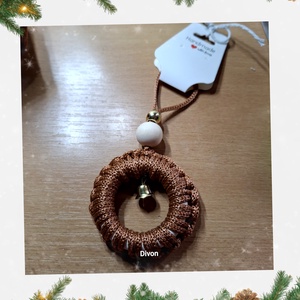 Barna színű makramé dísz karácsonyra  - Meska.hu