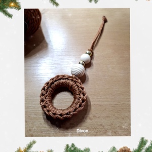 Makramé karácsonyi ajándék dísz , Karácsony, Karácsonyi lakásdekoráció, Karácsonyfadíszek, Horgolás, MESKA