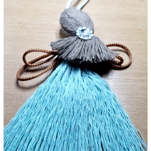 Mosolygós türkiz angyal barna szárnnyal - karácsony - karácsonyi lakásdekoráció - karácsonyfadíszek - Meska.hu