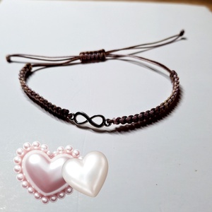 Végtelen szeretet karkötő fonott zsinórból készült , Ékszer, Karkötő, Fonott karkötő, Csomózás, MESKA