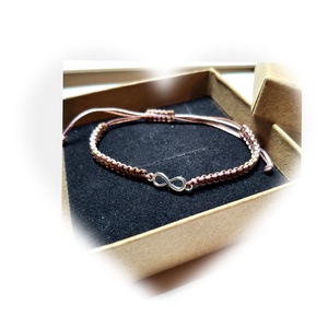 Végtelen szeretet karkötő fonott zsinórból készült  - ékszer - karkötő - fonott karkötő - Meska.hu