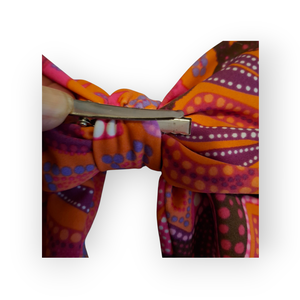 Színes mintás anyagokból készült hajmasni krokodil csipesszel  - ruha & divat - hajdísz & hajcsat - hajdísz - Meska.hu