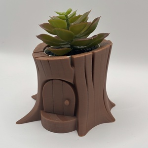 Mesebeli fatörzs kaspó ajtóval � tündérház stílusú növénytartó - esküvő - dekoráció - asztaldísz - Meska.hu