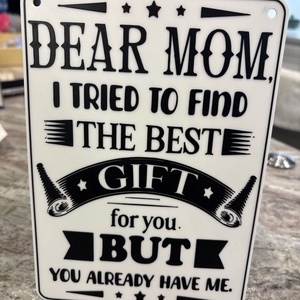 Falikép � �Dear Mom felirattal, Esküvő, Dekoráció, Asztaldísz, Mindenmás, MESKA