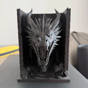 Sárkányfejes fantasy könyvtámasz - Meska.hu