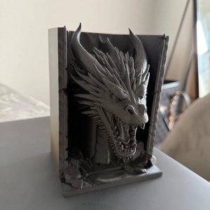 Sárkányfejes fantasy könyvtámasz - otthon & életmód - dekoráció - asztal és polc dekoráció - könyvtámasz - Meska.hu