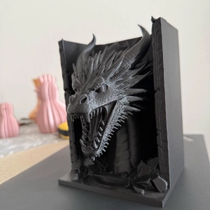 Sárkányfejes fantasy könyvtámasz - otthon & életmód - dekoráció - asztal és polc dekoráció - könyvtámasz - Meska.hu