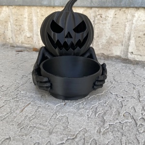 Halloween tökös cukorkatartó - Meska.hu