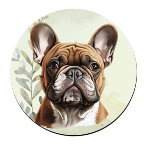 Barna francia bulldog portré mintás bögre alátét, , , MESKA