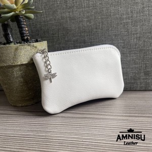 Fehér egy cipzáras kulcstartó A3002 - táska & tok - kulcstartó & táskadísz - kulcstartó - Meska.hu