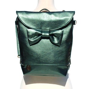 SuziartBag Fényes zöld masnis kisméretű 2in1 hátizsák - táska & tok - kézitáska & válltáska - válltáska - Meska.hu