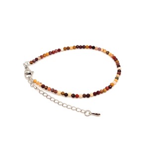 Fazettált mookait jáspis golyós ásvány karkötő állítható kapoccsal 2�2,5mm, Ékszer, Karkötő, Ásványkarkötő, , MESKA