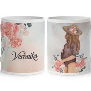 Kérd a neveddel - Babát várok Kismama mintás bögre, Otthon & Életmód, Konyhafelszerelés, tálalás, Tálalás, Bögre & Csésze, , MESKA